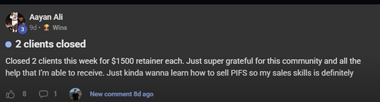 Community win post 9 of 12