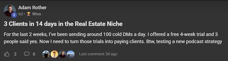 Community win post 5 of 12